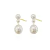 Pendientes de plata 925 con perlas barrocas, pequeños y frescos, populares en Internet, pendientes sencillos que combinan con todo, joyería, regalo para novia.