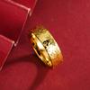 Anéis de Casal Gelo Triturado Duradouros Sem Desbotamento Pulseira para Mulheres Pulseira de Ouro de Areia Vietnamita Anéis para Homens e Mulheres Joias de Imitação para Casamento