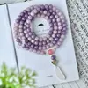 Pulseira de Raiz de Bodhi Roxo Taro Branco Jade Estudante Feminina Duplo Círculo Contas de Bodhi de Mão Rosário Pulseira Atacado