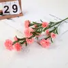 Novo buquê de cravos artificiais, flores para presente de Dia das Mães e Dia dos Professores, decoração de sala de estar, arranjo de casamento, flores de seda, flores artificiais