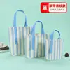 Bolsa de lona a rayas de Amazon en stock, bolsa de lona para ventas transfronterizas, bolsa de lona colorida para fines publicitarios y de regalo
