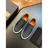 Nuevo Estilo Transfronterizo 2024 Jiani Elegantes Deportivos y de Ocio Zapatos de Hombre Slip-On Casuales Holgazanes Cuero Genuino Piel de Vaca