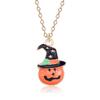 Creative pingando mágica abóbora chapéu de cabeça de gato colar clavícula corrente ornamentos moda criativa Halloween tema joias