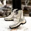 Zapatos de algodón de caña alta para invierno, botas de nieve para mujer, botas de caña alta para exteriores para mujer, botas de algodón de terciopelo con suela gruesa, talla grande, venta al por mayor transfronteriza