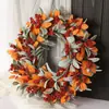 Nuevo producto transfronterizo Amazon Halloween otoño corona de frutos rojos festival de la cosecha corona de orejas de conejo hoja decoración decoración de puerta