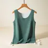 Chaleco Cálido Terciopelo Camiseta Base Sin Costuras Otoño e Invierno Ropa Interior para Mujer Forrada de Polar Chaleco Engrosado