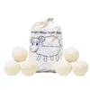 6 cajas de papel bola para secar la ropa bola de fieltro bola de lana colorida Bolas de lana blancas para secadora