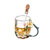 Novo Conjunto de Chá Kung Fu Criativo Esmalte Flor de Damasco Copo Reto Pequena Xícara de Chá Casa Negócios Bule Separação Chá Água