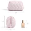 Nueva bolsa de cosméticos de Amazon, de algodón y plumón, impermeable, para viaje, con cremallera.