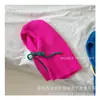 Novo Chapéu de Tricô com Gola para Crianças de Meio e Grande Porte Outono e Inverno 2024 Cor Sólida Chapéu de Peça Única Colorido Dopamina para Crianças