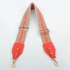 Nuevo colorido tejido ancho a rayas estampado correa ancha para el hombro estilo étnico bandolera femenina estilo coreano versátil un solo hombro chica estilo occidental