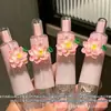 Flor de lótus rosa tipo prensa cola em pontos estilo ins alto valor estudante tipo prensa alta viscosidade diário de menina fita dupla face artesanal
