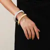 Design Europeu e Americano Moda Transfronteiriça Pulseira Dourada Brilhante Anel Exagerado Multifacetado Pulseira Pulseira para Mulheres