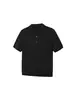 Camisa Polo Masculina de Tricô com Listras Verticais Escuras, Manga Curta, Estilo Verão Fino, Roupa Estilo Old Money, Camiseta com Gola Polo