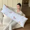 Almofada longa de veludo de leite, projetada para dormir de lado, almofada para abraçar as pernas, almofada de cabeceira para adultos, almofada de sofá removível e lavável, atacado