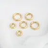Hebilla Redonda Brillante de Oro Real Chapada en Cobre 14K que Conserva el Color Hebilla de Anillo de Resorte Hebilla de Conexión para Pulseras, Collares, Joyería DIY