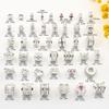 Cuentas de microcircón chapadas en plata gruesas que conservan el color, cuentas de cubo, espaciador de cordón, cadena de clavícula, colgante, pulsera, accesorios, material