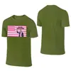 Algodão Transfronteiriço t Rosa Americano Charlie Kirk Camiseta Masculina Feminina Casual Gola Redonda Manga Curta