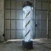 Luz Rotatoria de Barbería de Pie para Exteriores Impermeable Letrero de Salón de Peluquería Luz de Caja de Luz de Vidrio de Colores para Peluquería Se Puede Comprar en Lote Leidezhu