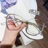 Nuevo armazón de gafas de moda estilo coreano, brillante, poligonal, anti-presión, ultraligero para miopía con potencia, armazón de gafas liso anti-luz azul