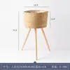 Cesta Decorativa de Mimbre para Balcón, Maceta para Plantas Verdes, Soporte para Flores, Estilo Escandinavo, Cesta Decorativa para Plantas de Sala de Estar, Cesta de Madera Maciza Tejida de Pie