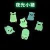 Ornamentos de Porco Luminosos Artificiais de Resina Porquinho Fofo Chaveiro DIY Ímã de Geladeira Material para Micro Paisagem