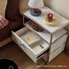 Mesa de noche modular usada con cajones de acero inoxidable, armario de almacenamiento moderno minimalista para dormitorio, mueble lateral USM