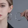 Joyas Transfronterizas Pendientes de Aro Exagerados Grandes para Mujer Simples y Elegantes Versátiles Acero Inoxidable Chapado en Oro Joyería de Exportación