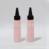 Frasco Rosa de 30ml com Bico Pontiagudo e Tampa Pontiaguda Frasco Plástico de 30ml Frasco com Bico Pontiagudo Frasco para Enchimento de Água com Tampa Pontiaguda Frasco Squeeze para Óleo Essencial