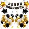 Set Combinado de Banner de Cumpleaños y Globo Perlado de Papel de Aluminio Color Oro Rosa Decoración de Fiesta Set de Globos de 37 Piezas Transfronterizo