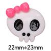 Brillante dulce genial lazo calavera diy accesorios de joyería de resina carcasa de teléfono móvil pasador hebilla de zapato material al por mayor