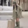 Tops y chaquetas de otoño para niñas, ropa de otoño para niñas, conjuntos de otoño para niños, nuevo gabán de longitud media para niños 2026