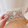 Nuevas Ligas de Goma de Alta Elasticidad para Niñas que No Dañan el Cabello, Anillos para Pulgar de Bebé, Accesorios para el Cabello de Niñas, Diademas de Círculo Pequeño para Niños al Mayoreo
