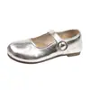 Zapatos planos de primavera de cuero estilo francés Mary Jane de suela blanda, punta redonda poco profunda, nuevos zapatos de vestir versátiles, zapatos de ballet