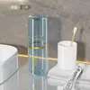 Taza de Lavado para Viaje, Taza Portátil para Enjuague Bucal, Taza Transparente para Cepillarse los Dientes, Set de Cilindros Dentales, Cepillo de Dientes, Pasta de Dientes, Caja para Cepillo de Dientes