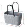 Cesta Pequena Estilo Japonês com Textura de Linho, Cesta de Armazenamento de Mão, Cesta de Compras de Supermercado, Cesta Plástica Fashion, Cesta de Compras B