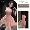 Lencería sexy Yeqin, camisola de malla con encaje revelador en el pecho, camisón, tentación transparente de deseo puro, bata seductora 7740