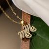 Aogu Cross-border Hot Selling Cobre Banhado 18K Ouro Zircão MAMA Pingente Colar Moda Feminina All-match Dia das Mães Presente Novo