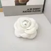 Broche de Camélia Pérola Estilo Francês Lã Sintética Rosa, Broche de Tecido da Moda e de Alto Padrão, Broche de Camélia Pérola