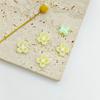 8mm Luminoso Flor de Cuatro Pétalos Joyería para Uñas Resina Cuenco Flor Decoración Armadura para Usar DIY Accesorios de Joyería para Carcasa de Teléfono Móvil