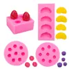 Molde de Silicona para Cupcakes Fondant con Forma de Piña Naranja Frambuesa Arándano Chocolate Helado Transfronterizo DIY