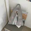Bolso de Tela a Cuadros Estilo Coreano Ins Bolso de Mano con Encaje Bordado y Lazo Nuevo Estilo Primavera y Verano Bolso de Hombro para Estudiante de Gran Capacidad