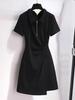 Vestido Ceñido a la Cintura para Mujer, Diseño Nicho de Verano, Estilo Francés, Estilo Occidental, de Alta Gama, las Personas Pequeñas Lucen Más Altas y Chic
