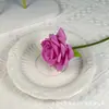Flor Artificial Rosa Única de Veludo para Decoração de Cena de Casamento, Decoração de Casa, Ornamento de Sala de Estar de Hotel, Flor Artificial para Artesanato