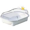 Caja de Arena para Gatos Extra Grande Semicerrada Anti-Arena a Prueba de Olores Inodoro para Gatitos Pequeños Jaula Especial Suministros para Caja de Arena para Gatos
