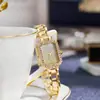 Relógio Feminino da Moda Coreana Strass Relógio Quadrado Pequeno Temperamento Pulseira Gipsófila Casual Estudante Relógio de Quartzo