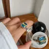 Anillo elegante con acabado cepillado para mujer, versátil para apilar, anillo de lujo ligero exquisito estilo ins, popular en Xiaohongshu, anillo de moda para el dedo índice