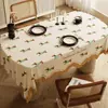 Toalha de Mesa Oval Desenho Animado Impermeável Resistente ao Calor Sem Lavagem Tapete para Mesa de Jantar Tecido com Textura de Linho Toalha de Mesa Luxo Leve Toque de Alta Qualidade Capa para Mesa de Centro