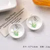 Plato pequeño de porcelana azul y blanca con estampado vintage de estilo chino nuevo, Juguete de comida en miniatura de resina, Adorno para escena DIY, Micro paisajismo