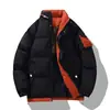 Nuevo abrigo de algodón para hombre de invierno, engrosado, cálido, holgado, talla grande, color liso, moderno, versátil, casual, chaqueta acolchada con cuello alto